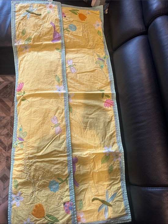 Kohl's Other - 2 Yellow Springtime Floral & Bug Table Runners